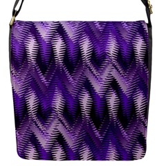 Purple Wavy Flap Messenger Bag (s) by KirstenStar