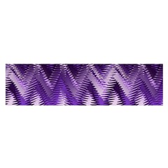 Purple Wavy Satin Scarf (oblong)