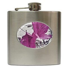 Vintage Style Flower Photo Hip Flask (6 Oz) by dflcprints