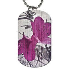 Vintage Style Flower Photo Dog Tag (two Sides) by dflcprints