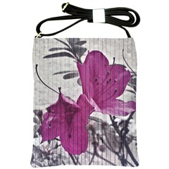 Vintage Style Flower Photo Shoulder Sling Bags by dflcprints