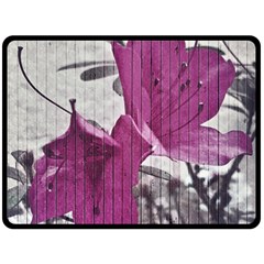 Vintage Style Flower Photo Fleece Blanket (large)  by dflcprints