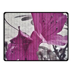 Vintage Style Flower Photo Fleece Blanket (small) by dflcprints