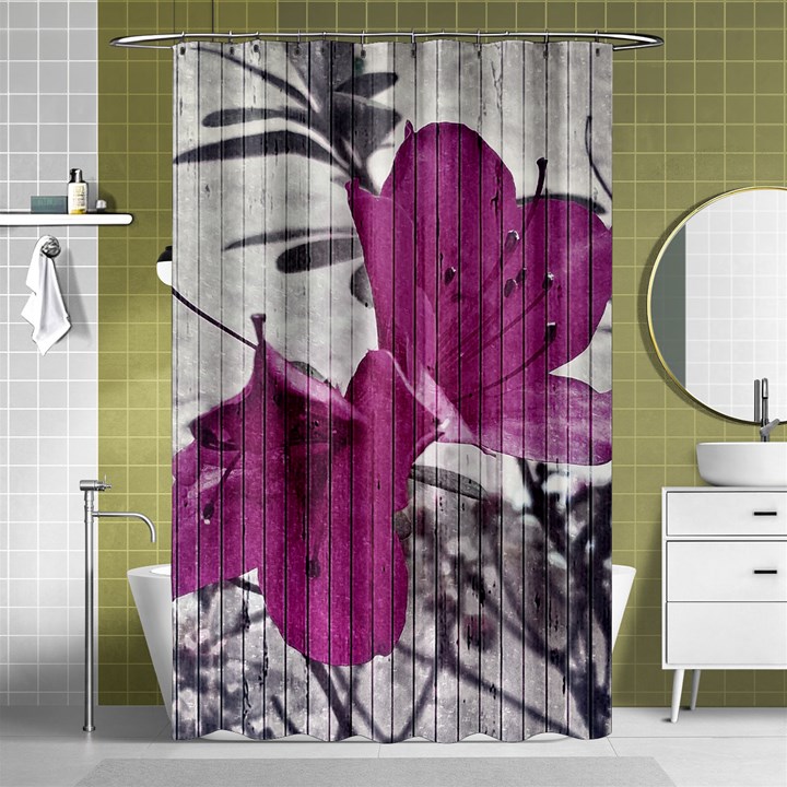 Vintage Style Flower Photo Shower Curtain 48  x 72  (Small) 