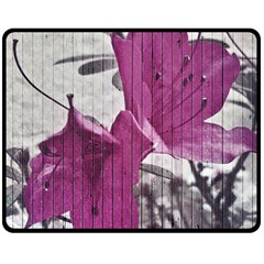 Vintage Style Flower Photo Double Sided Fleece Blanket (medium)  by dflcprints