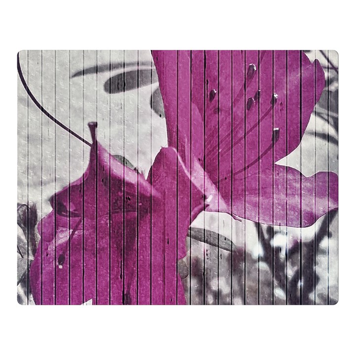 Vintage Style Flower Photo Double Sided Flano Blanket (Large) 