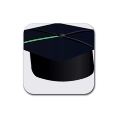 Graduate Cap Rubber Coaster (square)  by Colorfulart23