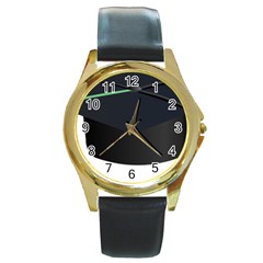 Graduate Cap Round Gold Metal Watch by Colorfulart23