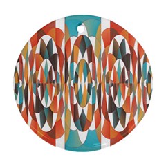 Colorful Geometric Abstract Ornament (round) by linceazul