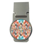 Colorful Geometric Abstract Money Clips (Round)  Front