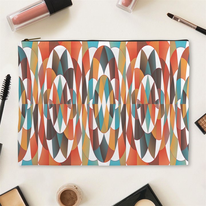 Colorful Geometric Abstract Cosmetic Bag (XL)