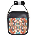 Colorful Geometric Abstract Girls Sling Bags Front