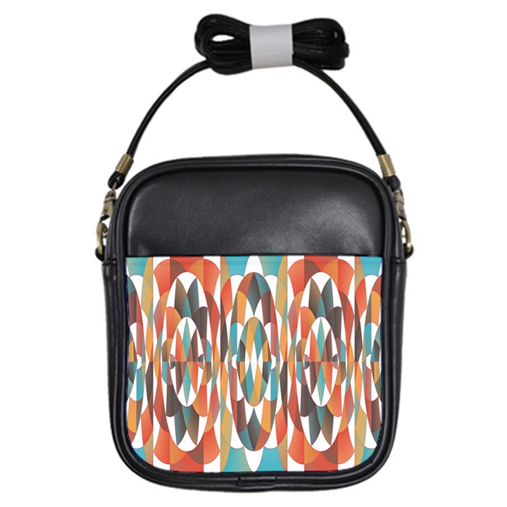 Colorful Geometric Abstract Girls Sling Bags