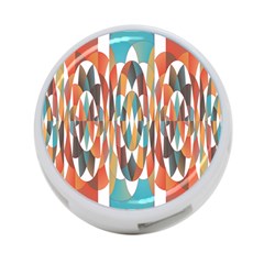 Colorful Geometric Abstract 4-port Usb Hub (one Side) by linceazul