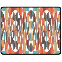 Colorful Geometric Abstract Fleece Blanket (medium)  by linceazul