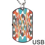 Colorful Geometric Abstract Dog Tag USB Flash (Two Sides) Back