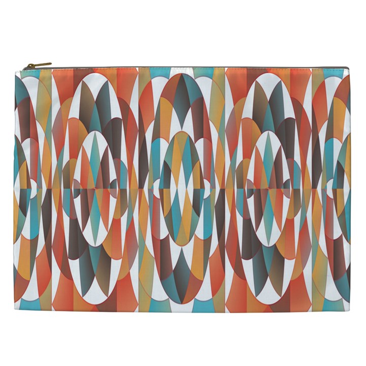 Colorful Geometric Abstract Cosmetic Bag (XXL) 