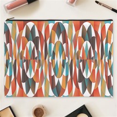 Colorful Geometric Abstract Cosmetic Bag (xxxl)  by linceazul