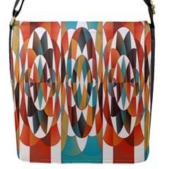 Colorful Geometric Abstract Flap Messenger Bag (s) by linceazul