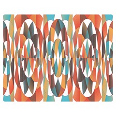 Colorful Geometric Abstract Double Sided Flano Blanket (medium)  by linceazul