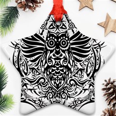 Tattoo Tribal Owl Ornament (star) by Valentinaart