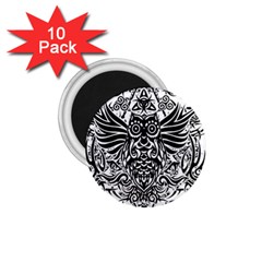 Tattoo Tribal Owl 1 75  Magnets (10 Pack)  by Valentinaart