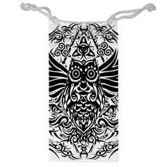 Tattoo Tribal Owl Jewelry Bag by Valentinaart