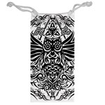 Tattoo tribal owl Jewelry Bag Back