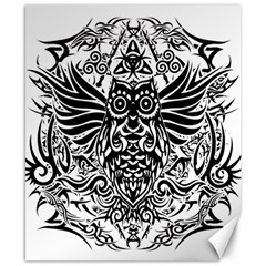 Tattoo Tribal Owl Canvas 8  X 10  by Valentinaart