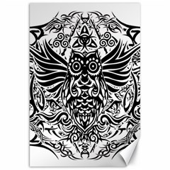 Tattoo Tribal Owl Canvas 20  X 30   by Valentinaart