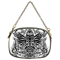 Tattoo Tribal Owl Chain Purses (one Side)  by Valentinaart