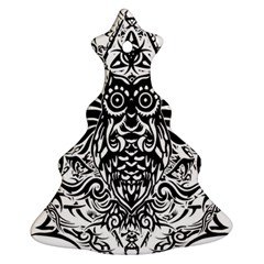 Tattoo Tribal Owl Christmas Tree Ornament (two Sides) by Valentinaart