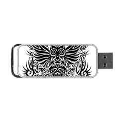 Tattoo Tribal Owl Portable Usb Flash (one Side) by Valentinaart