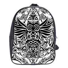 Tattoo Tribal Owl School Bags (xl) 