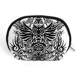 Tattoo Tribal Owl Accessory Pouches (medium)  by Valentinaart