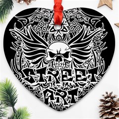 Tattoo Tribal Street Art Ornament (heart) by Valentinaart