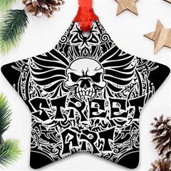 Tattoo Tribal Street Art Ornament (star) by Valentinaart