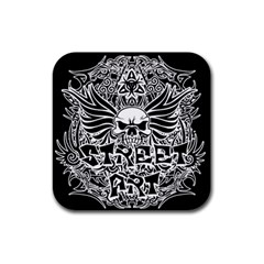 Tattoo Tribal Street Art Rubber Square Coaster (4 Pack)  by Valentinaart