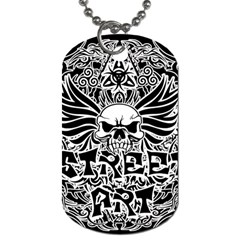 Tattoo Tribal Street Art Dog Tag (two Sides) by Valentinaart