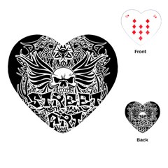 Tattoo Tribal Street Art Playing Cards (heart)  by Valentinaart