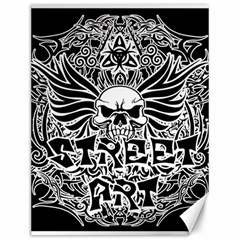 Tattoo Tribal Street Art Canvas 12  X 16   by Valentinaart