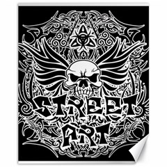 Tattoo Tribal Street Art Canvas 11  X 14   by Valentinaart