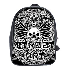 Tattoo Tribal Street Art School Bags(large)  by Valentinaart