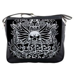 Tattoo Tribal Street Art Messenger Bags by Valentinaart