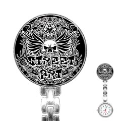 Tattoo Tribal Street Art Stainless Steel Nurses Watch by Valentinaart