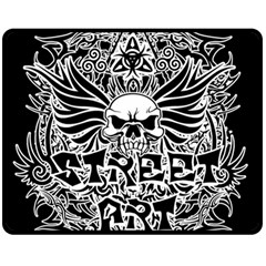 Tattoo Tribal Street Art Double Sided Fleece Blanket (medium)  by Valentinaart