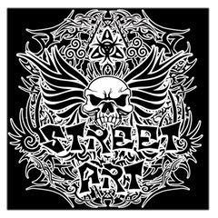 Tattoo Tribal Street Art Large Satin Scarf (square) by Valentinaart