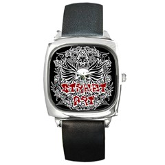 Tattoo tribal street art Square Metal Watch