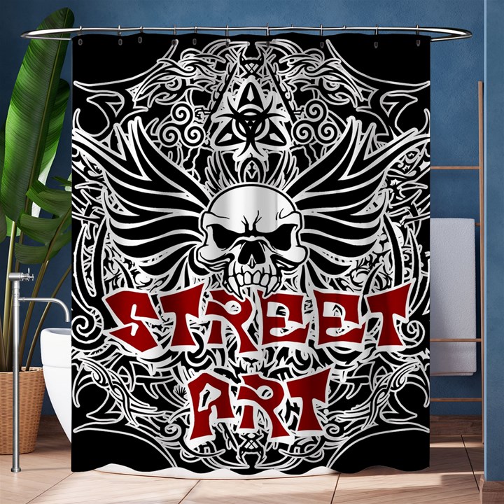 Tattoo tribal street art Shower Curtain 60  x 72  (Medium) 