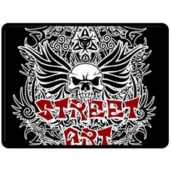 Tattoo tribal street art Double Sided Fleece Blanket (Large) 